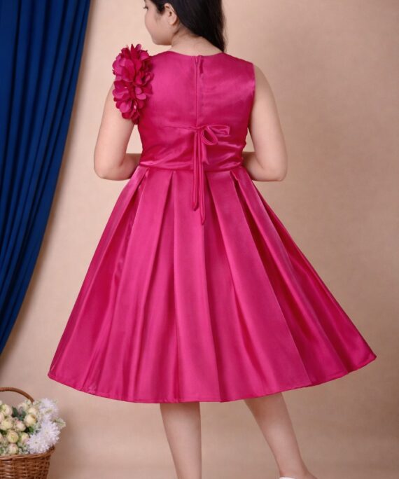 Girls Party Wear Dress | Cotton Blend Princess Frock for Girls | Fancy Midi Dress for Girls | Wedding & Festive Wear